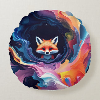 "Aurora’s Spirit" Round Pillow