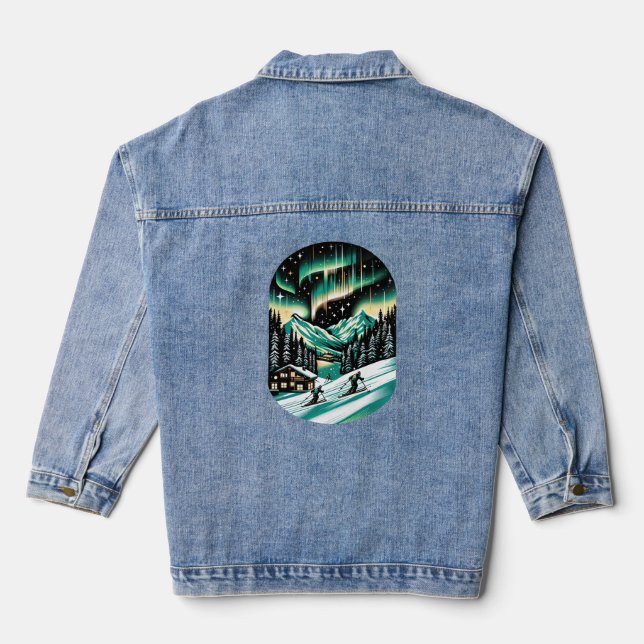 Aurora Ski Adventure Denim Jacket (Back)