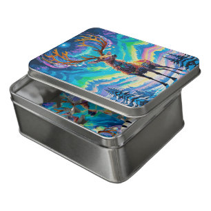 Aurora Stag: Magic in the Night Jigsaw Puzzle
