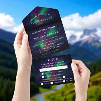 Aurora Starry Night Stars Northern Lights Wedding