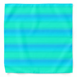 Aurora stripes - blue, aqua, turquoise bandana