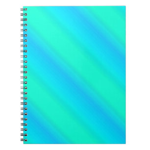 Aurora stripes - blue, aqua, turquoise notebook