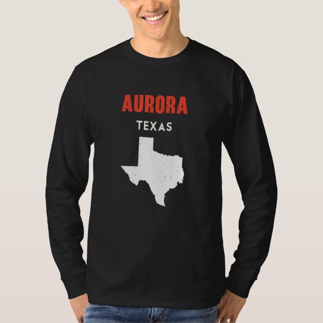 Aurora Texas USA State America Travel Texas T-Shirt (Front)