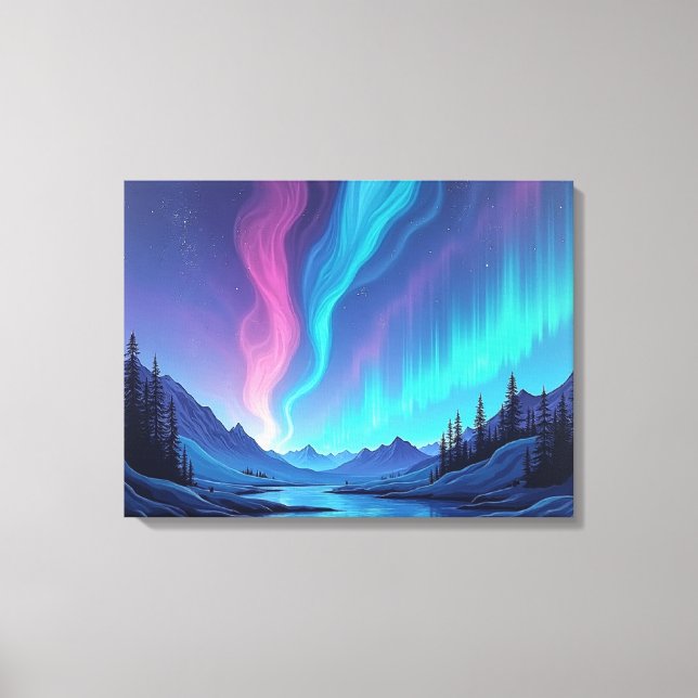 Aurora Tide – Premium 24"x18" Fluid Art Canvas Print (Front)