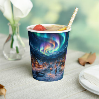Aurora Winter Village Paper Cup