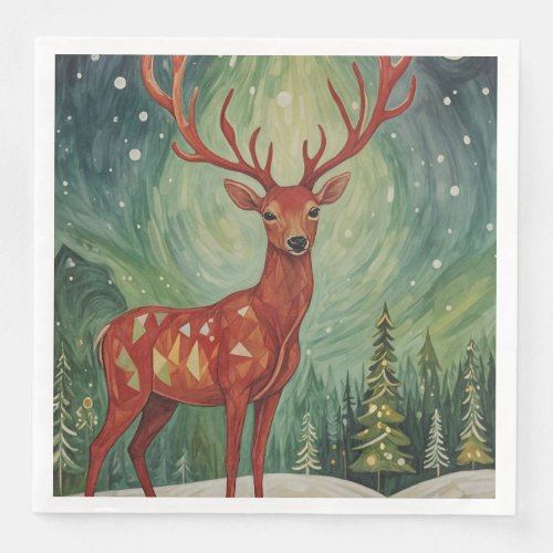 Auroras Antlered Guide Paper Dinner Napkins