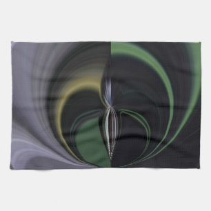 Aurora's Embrace: Cosmic Kaleidoscope Kitchen Towel