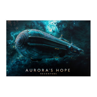 Aurora's Hope, Cosmic Journey by Xzendor7 Acrylic Print