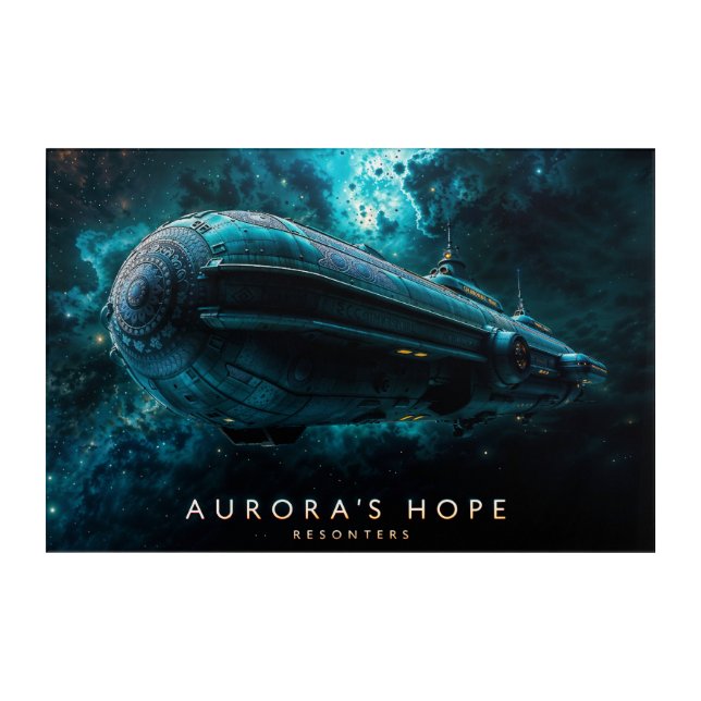 Aurora's Hope, Cosmic Journey by Xzendor7 Acrylic Print (Front)