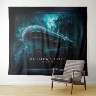 Aurora's Hope, Cosmic Journey by Xzendor7 Tapestry