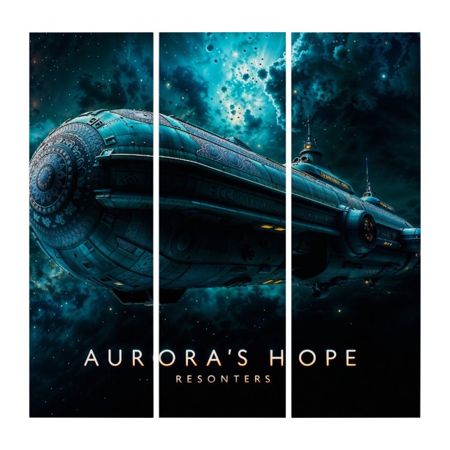 Aurora's Hope, Cosmic Journey by Xzendor7 Triptych (Front)