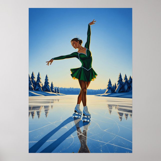 AURORE GLACÉE (Frozen Dawn) - Original Art Deco Ar Poster (Front)