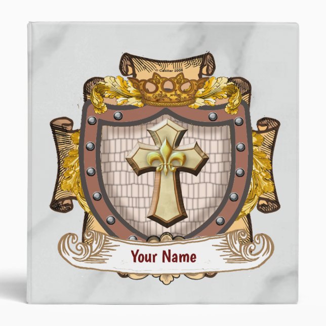 Aurum Family Crest Surname 3 Ring Binder (Front)