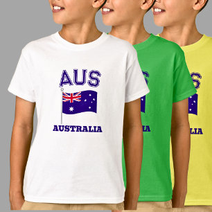 AUS Australia Australian Flag Sports T-Shirt