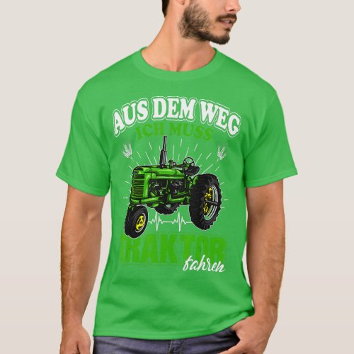 Aus dem Weg ich muss Traktor fahren Junge  Funny T T_Shirt