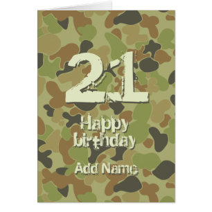 Aus green camouflage cards