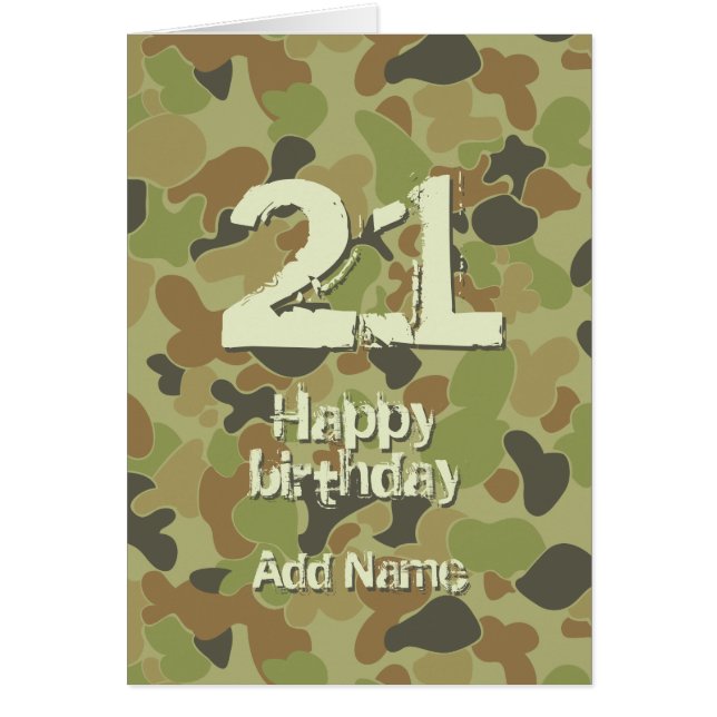 Aus green camouflage cards (Front)