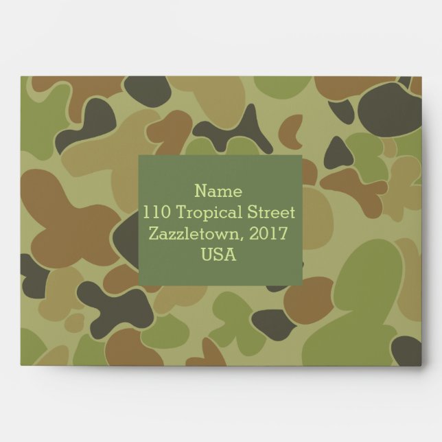 Aus green camouflage envelope (Front)