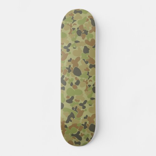 Aus green camouflage skateboard