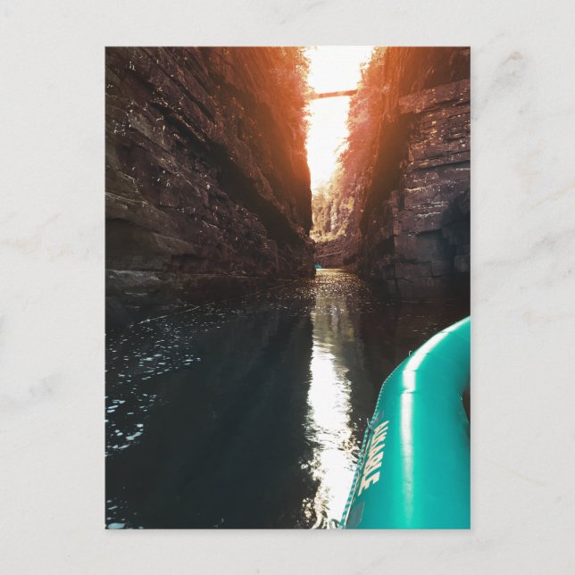 ausable chasm rafting postcard (Front)