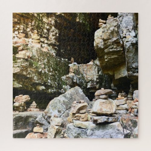 ausable chasm rock cairns jigsaw puzzle