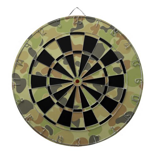 Auscam green camouflage dartboard