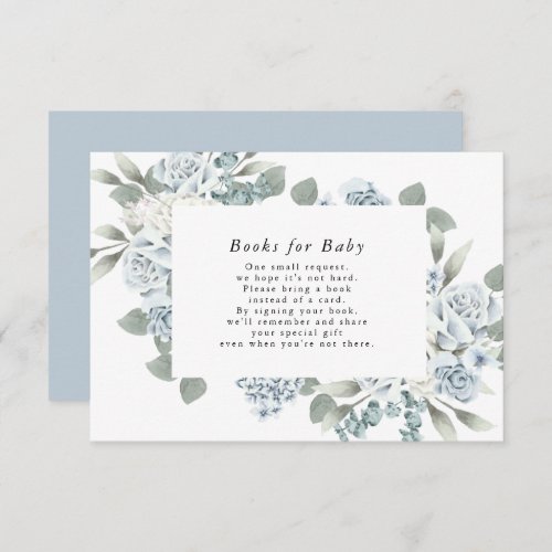 AUSHA Dusty Blue Books for Baby Enclosure Card