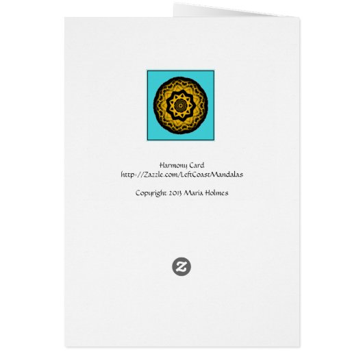 Auspicious Atom Harmony & Unity Card (Back)