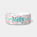 Auspicious Cloud Bands in Teal and Flamingo Bowl<br><div class="desc">Flowing cloud bands create a timeless,  elegant rhythm inspired by classic East Asian motifs with a fresh,  modern twist.</div>
