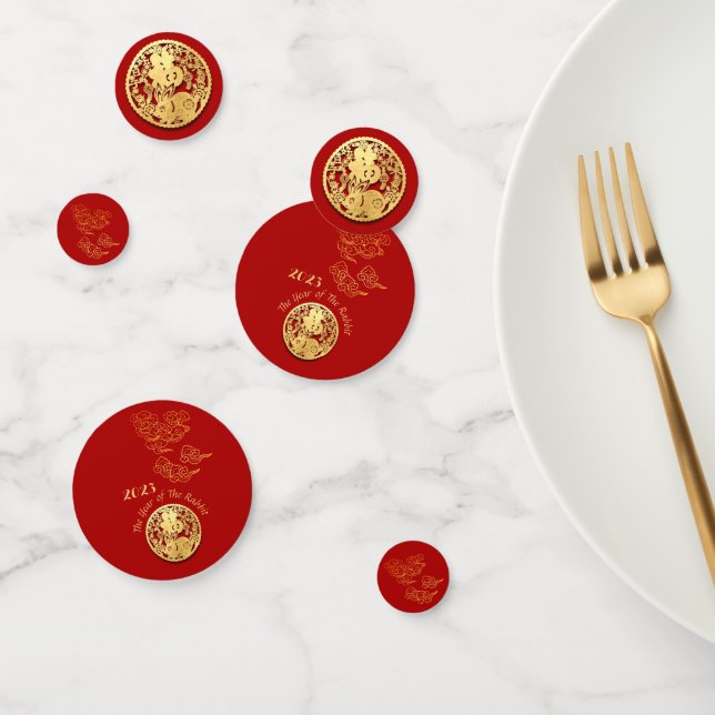 Auspicious Clouds Chinese New Year Rabbit 2023 TC Confetti (Group)