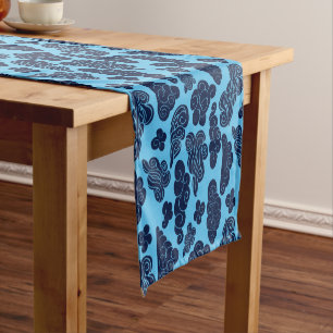Auspicious Clouds Chinese Pattern Choose Color TR Short Table Runner