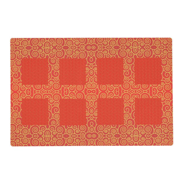Auspicious Clouds pattern Chinese New Year Tp2 Placemat (Front)