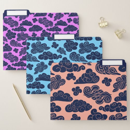 Auspicious Clouds Tradition Chinese Pattern Choose File Folder