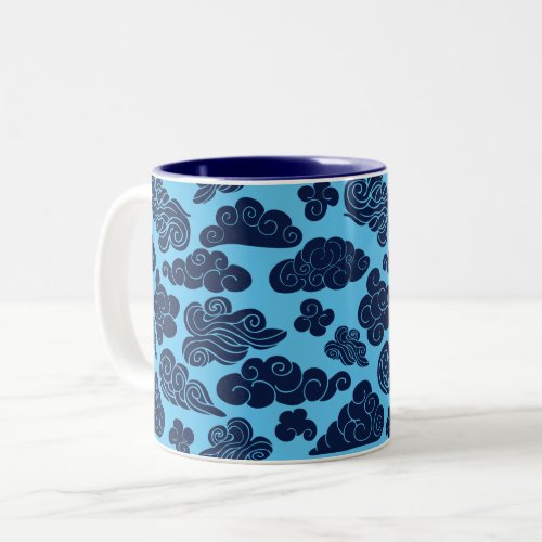 Auspicious Clouds Traditional Chinese Pattern 2TM Two_Tone Coffee Mug