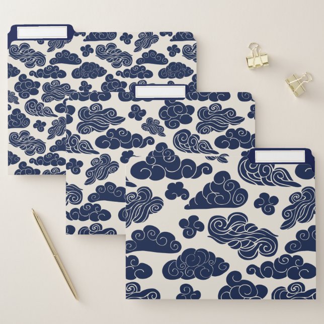 Auspicious Clouds Traditional Chinese Pattern FF File Folder (Set)