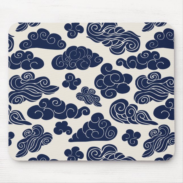 Auspicious Clouds Traditional Chinese Pattern MP Mouse Pad (Front)