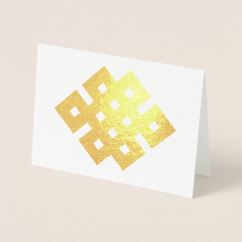 Auspicious Knot Endless Knot Buddhist Symbol Foil Card