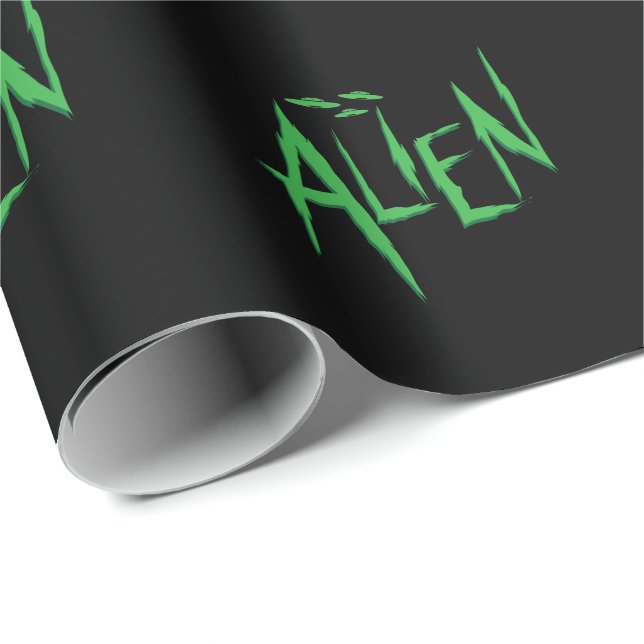 Außerirdischen Alien mit Ufo Wrapping Paper (Roll Corner)