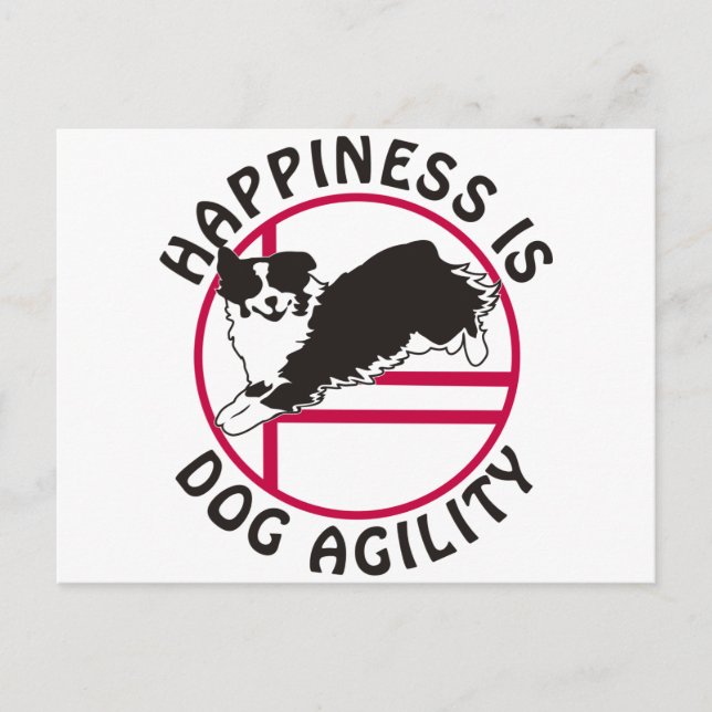 Aussie Agility Happiness Postcard (Front)