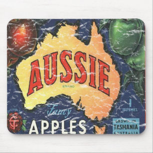Aussie Apples- distressed Mouse Pad