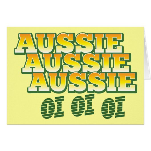 Aussie Aussie Aussie oi oi oi Cards (Front Horizontal)