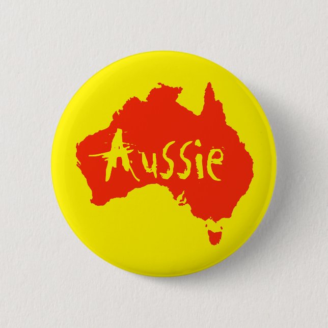 Aussie Australian Button Pin (Front)
