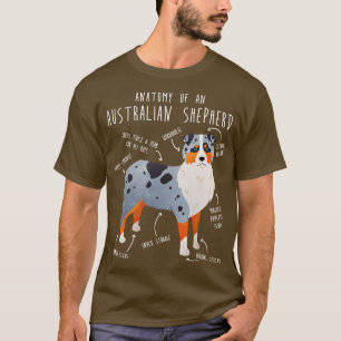 Aussie Australian Shepherd Anatomy 1 T-Shirt