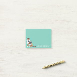 Aussie Australian Shepherd Dog Personalized Post-it Notes