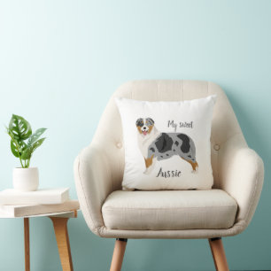 Aussie. Australian Shepherd Throw Pillow