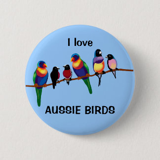 Aussie birds button
