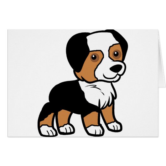 aussie black tri cartoon cards (Front Horizontal)