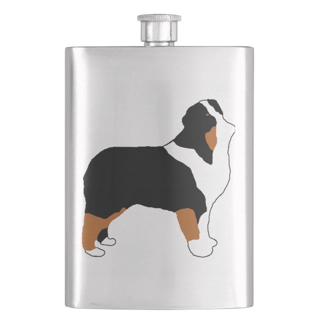 aussie black tri silo flask (Front)