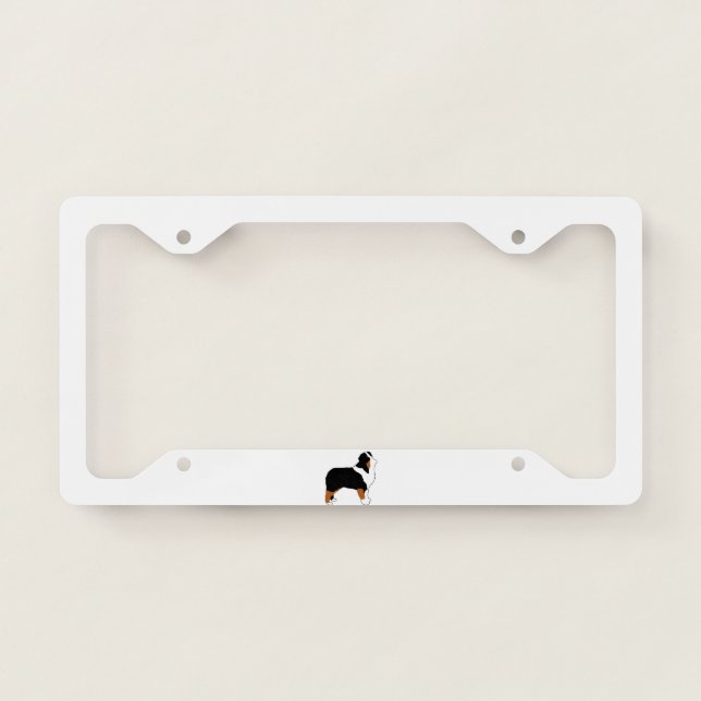 aussie black tri silo license plate frame (Front)