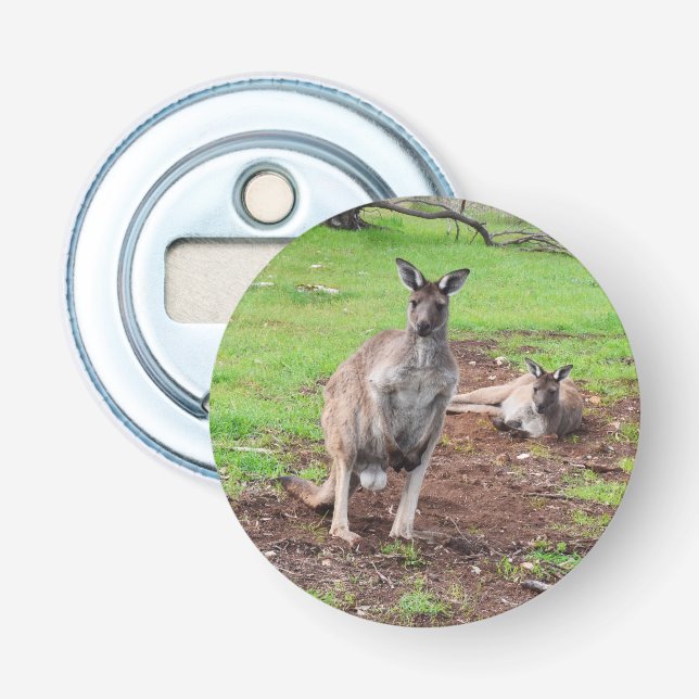 Aussie Buck Kangaroo, Magnetic Bottle Opener. Opener (Front)